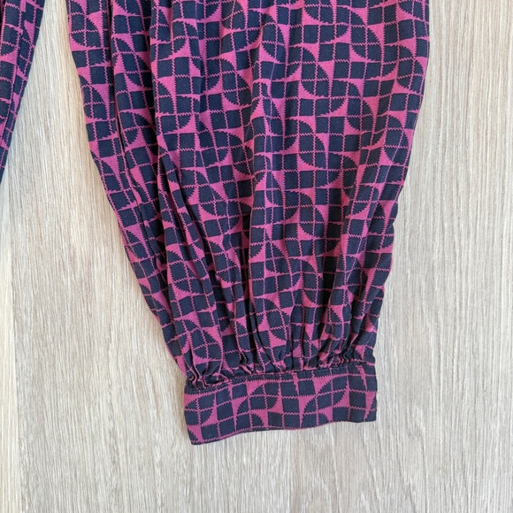 Anthropologie Maeve Purple Geometric Print Jumpsuit w/ Pockets - Picture 4 of 11